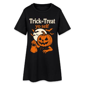 Trick Or Treat Yo Self Halloween Drôle Costume - Robe T-shirt Femme - noir - Devant