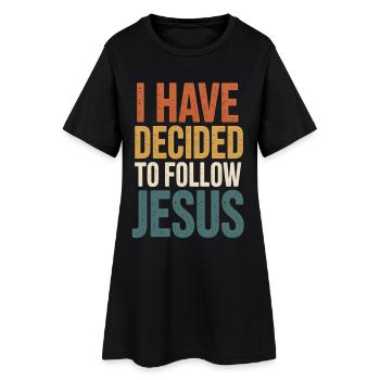J’ai décidé de suivre Jésus - Robe T-shirt Femme - noir - Devant