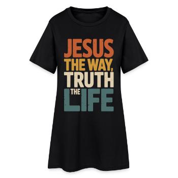 Jésus Le Chemin de la Vérité Vivre - Robe T-shirt Femme - noir - Devant