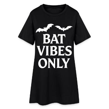 Bat vibes for horror fans - Women’s T-Shirt Dress - black - Front