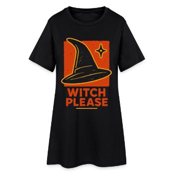 Sorcière s’il vous plaît Halloween Costume Drôle Dicton - Robe T-shirt Femme - noir - Devant