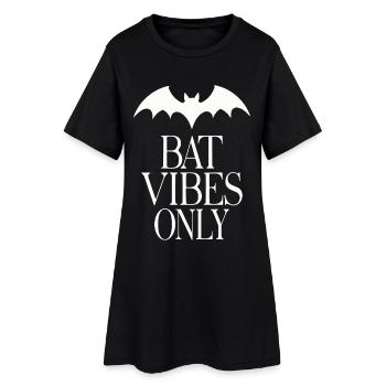 Bat Vibes Only – Goth Statement - Women’s T-Shirt Dress - black - Front