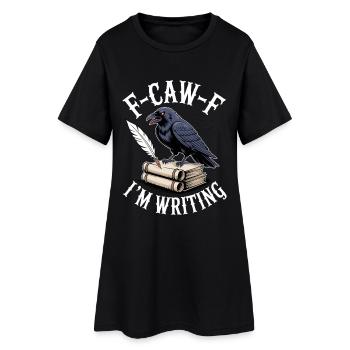 Raven quill and scrolls - Women’s T-Shirt Dress - black - Front