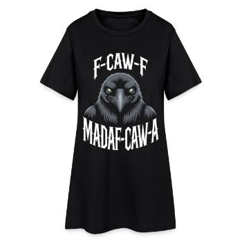 Crow Mask Mind Game Motif - Women’s T-Shirt Dress - black - Front