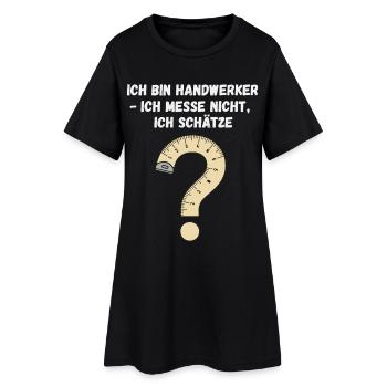 Dicton artisanal Mètre ruban - Robe T-shirt Femme - noir - Devant