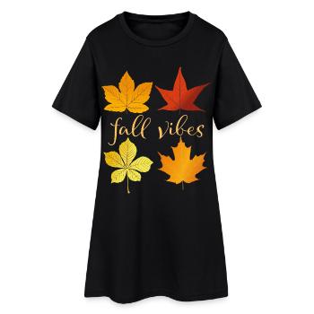 Fall Vibes - Women’s T-Shirt Dress - black - Front