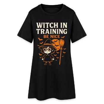 Sorcière en formation Be Nice Costume d’Halloween - Robe T-shirt Femme - noir - Devant