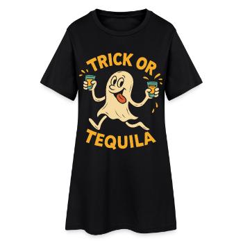 Trick Or Tequila Drôle D’Halloween Dicton - Robe T-shirt Femme - noir - Devant