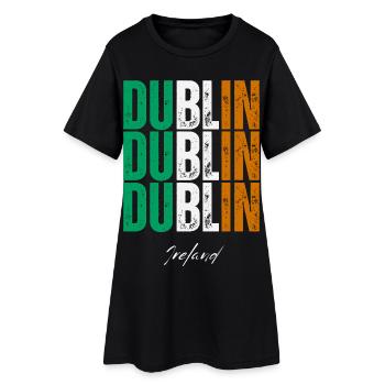 Dublin Irlande, souvenir de Dublin - Robe T-shirt Femme - noir - Devant