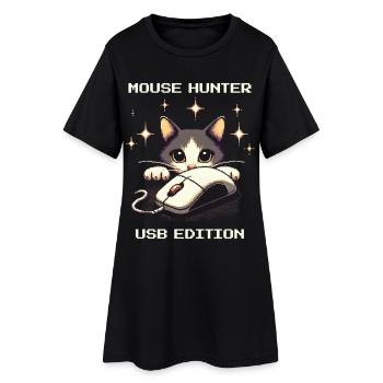 Chasse à la souris Édition USB | Humour de Cat Gaming - Robe T-shirt Femme - noir - Devant