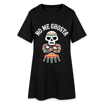 No Me Gusta Calavera Poncho - Women’s T-Shirt Dress - black - Front