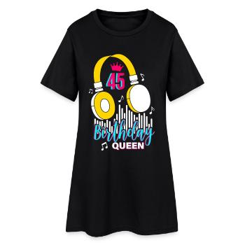 Anniversaire Reine 45e anniversaire - Robe T-shirt Femme - noir - Devant