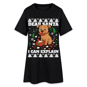 Laideur Staffordshire Terrier de Noël - Robe T-shirt Femme - noir - Devant