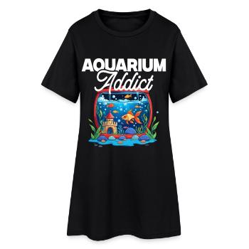 Fischzüchter Aquarianer Fischzucht Aquarium Addict - Frauen T-Shirt-Kleid - Schwarz - Vorne