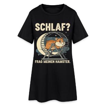 Dormir ? Demande à mon hamster - Robe T-shirt Femme - noir - Devant