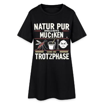 Pure nature mosquito defiance phase - Women’s T-Shirt Dress - black - Front