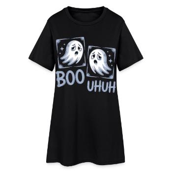 Boo Uhuh – Chemise fantôme drôle pour Halloween - Robe T-shirt Femme - noir - Devant