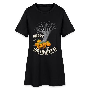 Ferme des citrouilles d’Halloween - Robe T-shirt Femme - noir - Devant