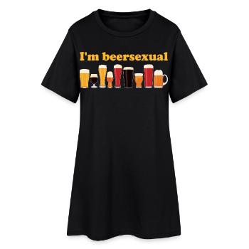 Je suis Beersexual Boire de la bière Amateurs de bière - Robe T-shirt Femme - noir - Devant