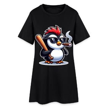Pingouin - Robe T-shirt Femme - noir - Devant