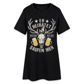 He's getting married - JGA Team Bräutigam - Women’s T-Shirt Dress - black - Front