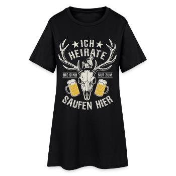 Ich heirate - JGA Team Bräutigam - Frauen T-Shirt-Kleid - Schwarz - Vorne