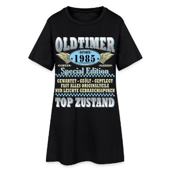 Cadeau 40ème anniversaire Voiture Ancienne Octobre 1985 - Robe T-shirt Femme - noir - Devant