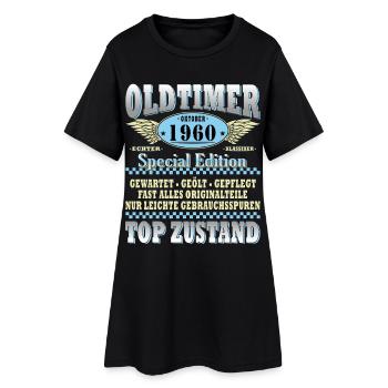 Cadeau 65ème anniversaire Voiture Ancienne Octobre 1960 - Robe T-shirt Femme - noir - Devant