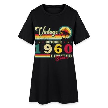 1960 Octobre 1960 Jubilé Octobre 1960 - Robe T-shirt Femme - noir - Devant