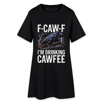 Dicton Crow Coffee - Robe T-shirt Femme - noir - Devant