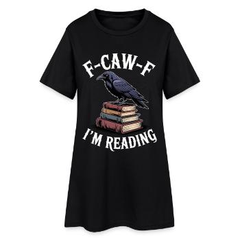 Raven on Books – Reading Happiness - Women’s T-Shirt Dress - black - Front