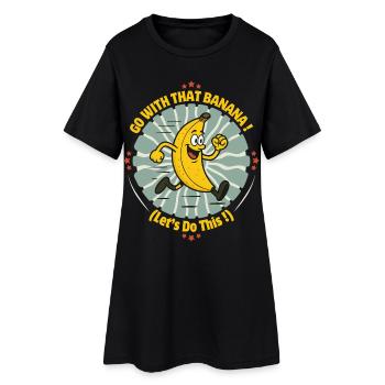 Allez avec cette banane Let’s Do It Motivation - Robe T-shirt Femme - noir - Devant