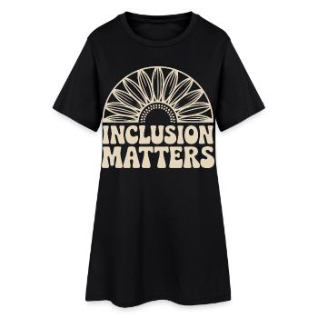 Wähle Freundlichkeit Beende Mobbing - Frauen T-Shirt-Kleid - Schwarz - Vorne