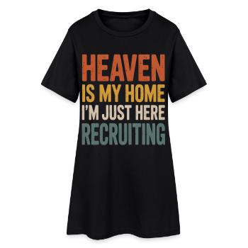 Himmel ist mein Zuhause Recruiting - Frauen T-Shirt-Kleid - Schwarz - Vorne
