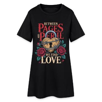 Romance sombre entre les pages et le péril Nous trouvons l’amour - Robe T-shirt Femme - noir - Devant