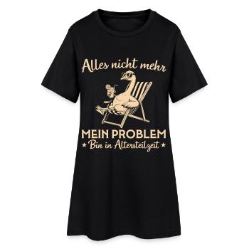 Je suis en retraite partielle - Drôle d’oie dans une chaise longue - Robe T-shirt Femme - noir - Devant