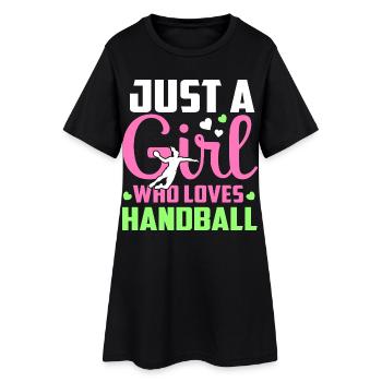Juste une fille qui aime le handball - Robe T-shirt Femme - noir - Devant