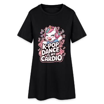 K-Pop Dance Funny Korea - Women’s T-Shirt Dress - black - Front