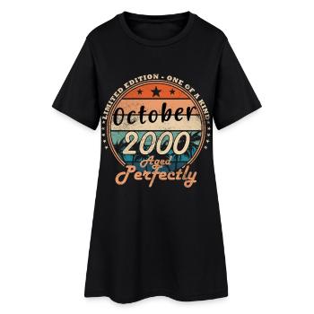 25ème Anniversaire Légende Octobre Année 2000 - Robe T-shirt Femme - noir - Devant