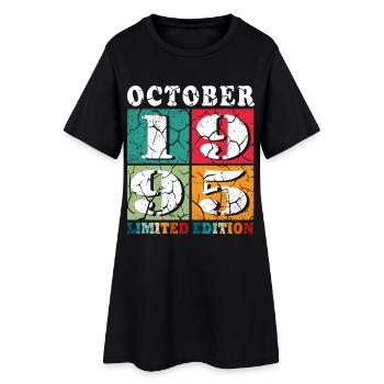 Octobre 1995 Cadeau d’anniversaire 1995 Octobre 1995 - Robe T-shirt Femme - noir - Devant