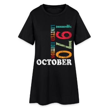 1970 Octobre 1970 Jubilé Octobre 1970 - Robe T-shirt Femme - noir - Devant