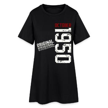 75. Geburtstag Original Oktober Jahrgang 1950 - Frauen T-Shirt-Kleid - Schwarz - Vorne
