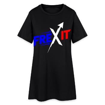 Frexit Bleu blanc rouge - Robe T-shirt Femme - noir - Devant