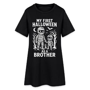 My First Halloween As A Brother Mummy Costume - Women’s T-Shirt Dress - black - Front