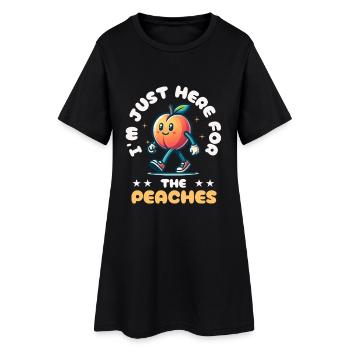 Pêche Fruits d’été Pêches Délice aux fruits - Robe T-shirt Femme - noir - Devant