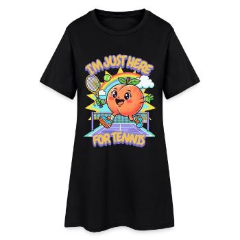 Pêche Tennis Paddle Sports Pêche Fruit - Robe T-shirt Femme - noir - Devant