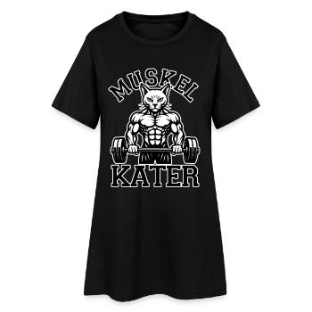 Douleurs musculaires - chat - dicton - Robe T-shirt Femme - noir - Devant