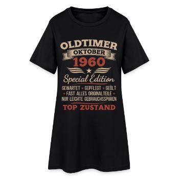 Cadeau 65ème anniversaire Voiture Ancienne Octobre 1960 - Robe T-shirt Femme - noir - Devant