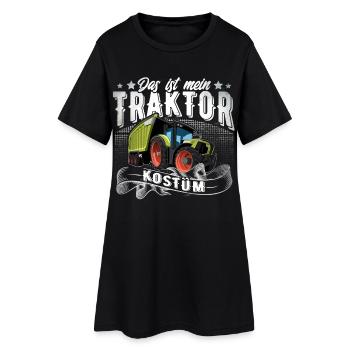 Landwirt Kostüm - Frauen T-Shirt-Kleid - Schwarz - Vorne