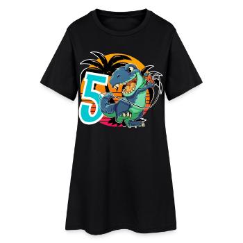 5 T Rex - Robe T-shirt Femme - noir - Devant